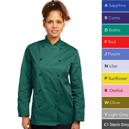 [DD56] Chef Jacket Stud Btn T/Colour